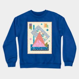 Modern Geometric Quilt Design Crewneck Sweatshirt